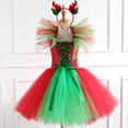 thumbnail image 2 of LUOGENLI Robe Enfant Filles Robe Noël Fête Point Robe Robes Mode Bandeau Ensemble Robe Maxi pour Filles Été 2025 Vert 6-7 Ans, 2 of 9