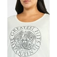 thumbnail image 2 of Terra & Sky Women's Plus Graphic T-Shirt, Greatest Hits Logo, Sizes 0X-4X, 2 of 5