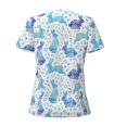 thumbnail image 4 of Naloa Rabbit2 Print T-Shirts Short Sleeve V Neck Tees for Women Fashion Tops Trendy Lightweight Soft Casual Summer Outfits Clothes, 4 of 5