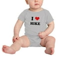thumbnail image 2 of I Heart Hike Love Sports Fans Funny Baby Rompers Newborn Outfits (Gray, 6-12 Months), 2 of 5