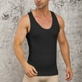 thumbnail image 2 of ZVNAΖH Mens Compression Shirt - Slimming Body Shaper Sleeveless Workout Tank Top Undershirts Tummy Control Vest, 2 of 4