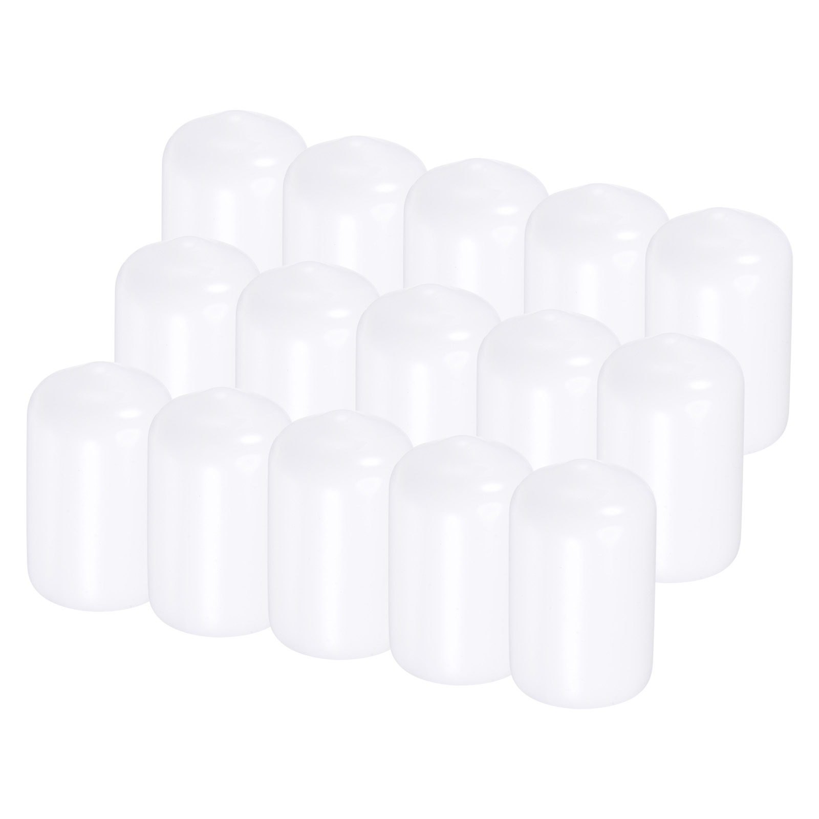 Round End Caps Rubber Cover 9/16" Vinyl Screw Protector for Screw Bolt Pipe Tubing 50pcs