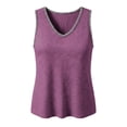 thumbnail image 4 of Kezqiaxn Womens Tops Dressy Casual Sleeveless V-Neck Loose Shirts Work Business Blouses Plus Size Clothes for Women, 4 of 7