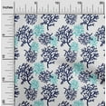 thumbnail image 2 of oneOone Cotton Poplin Indigo Blue Fabric Ocean Sea Plants Sewing Fabric By The Yard Printed Diy Clothing Sewing Supplies 42 Inch Wide, 2 of 4