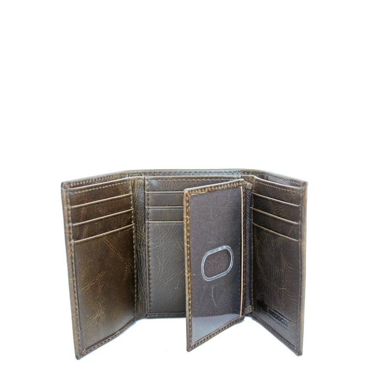 leather trifold wallet