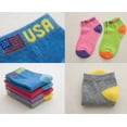 thumbnail image 4 of 12-Pairs Women's Ankle Athletic Low Cut Socks Colorful Mixed Lightweight Casual Flag USA, 4 of 4