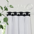 thumbnail image 3 of NICETOWN Double Layer Curtains for Living Room, Solid Blackout Grommet Sheer layered Room Darkening Soundproof Drapes, W52 x L95, Set of 2, Black, 3 of 8
