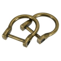 23mm U Shape Horseshoe D-Rings Zinc Alloy Electroplated Bronze Tone 4 Pack