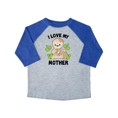

Inktastic Cute Sloth I Love My Mother with Green Leaves Gift Toddler Boy or Toddler Girl T-Shirt