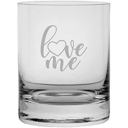 

Love Me Valentine s Day Quotes Etched 11oz Crystal Rocks Whisky Glass