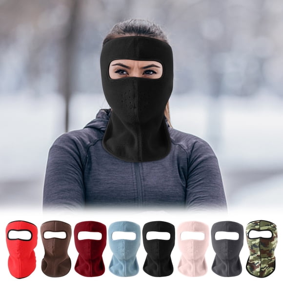 Mascarilla facial de invierno para esquí y snowboard - Protección de cuello y oídos de forro polar para hombres y mujeres - Cobertura facial integral para actividades al aire libre en frío