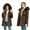 Khaki, variant on Ruimatai Women's Winter Jacket Medium Long Korean Loose Polyester Coat Windproof Warm Hooded Casual Outerwear Black