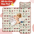 thumbnail image 4 of Beige Christmas Santa and Train Pattern Toddler Nap Mats for Kids Preschool,59"x22" Sleeping Mat Bag or Kids,Toddler Sleeping Bag,Toddler Nap Mat or Daycare, 4 of 6