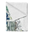 thumbnail image 2 of Marine Soft Flannel Fleece Throw Blanket, Anchor Salt and Wind 1906 Liberty Amity Stormy Ocean Ghost Ship Old Sailor, Cozy Plush for Indoor and Outdoor Use, 50" x 70", Multicolor, by Ambesonne, 2 of 5