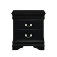 thumbnail image 3 of Classic Louis Philippe Style Bedroom 4pc Set Cal-King Bed Nightstand Dresser Mirror Traditional Black Finish Furniture, 3 of 7