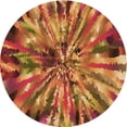 thumbnail image 1 of Ahgly Company Indoor Round Patterned Carrot Orange Area Rugs, 3' Round, 1 of 6