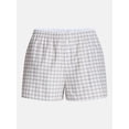 thumbnail image 6 of Joyspun Women's Woven Poplin Sleep Shorts, 3'' Inseam, Sizes XS-3X, 6 of 6