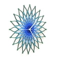 thumbnail image 3 of Ardeola - Peacock - 23.5 in Analog Wall Clock, Tropical Geometric Handmade Wall Decor, 3 of 9