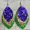 #3, variant on New Metal Mesh Feather Stacked Leather Leaf Irish American Festival Earrings