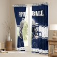 thumbnail image 3 of jejeloiu Gray Rugby Helmet Blackout Curtains Set of 2 (52x84 Each),Football Game Love Window Curtains,American Ball Gamer Curtains and Drapes For Boy,Breathable Home Decor, 3 of 6