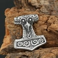 thumbnail image 6 of K-KED Mens Viking Raven Mjolnir Pendant Necklace Sigil Talisman Stainless Steel, 6 of 6