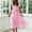 c01Pink, variant on Women's Summer Dresses Solid Color Short Sleeve Square Neck Elastic Waist Smocked A-Line Flowy Loose Fit Midi Dress Purple L