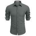 thumbnail image 4 of COOFANDY Mens Button Down Shirts Long Sleeve Casual Shirts Wrinkle Free Dress Shirts, 4 of 6