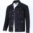 thumbnail image 4 of Abrigo vaquero para hombre, chaqueta vaquera con botones, talla grande, para mantenerse abrigado, estética Joker, a bordo, entrega rápida, precio bajo, moda, costo, LS, 4 of 5