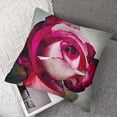 thumbnail image 7 of Red Rose with White Watercolor' Floral Throw Cushion Pillow Cover for Living Room, Sofa  Round, 7 of 7
