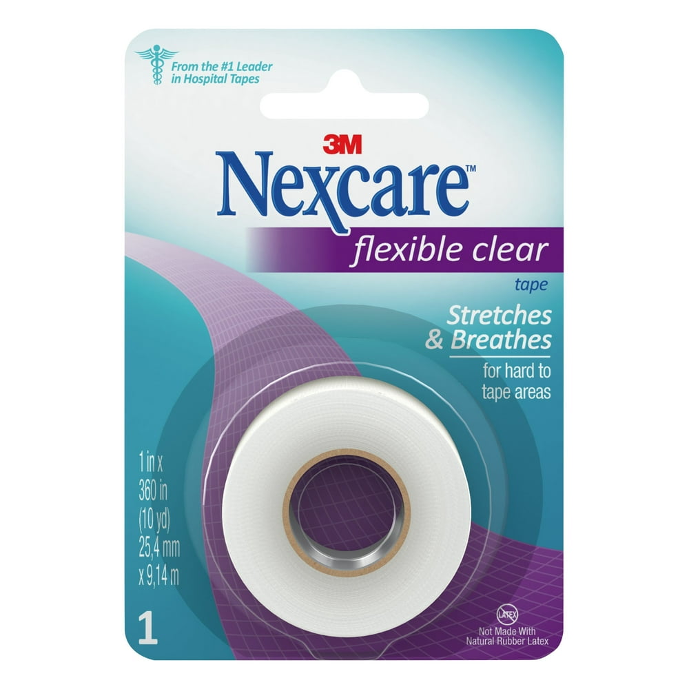 Nexcare Flexible Clear First Aid Tape, Hypoallergenic, From the 1