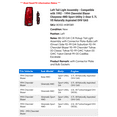thumbnail image 2 of Left Tail Light Assembly - Compatible with 1992 - 1994 Chevy Blazer Cheyenne 4WD Sport Utility 2-Door 5.7L V8 Naturally Aspirated OHV GAS 1993, 2 of 2
