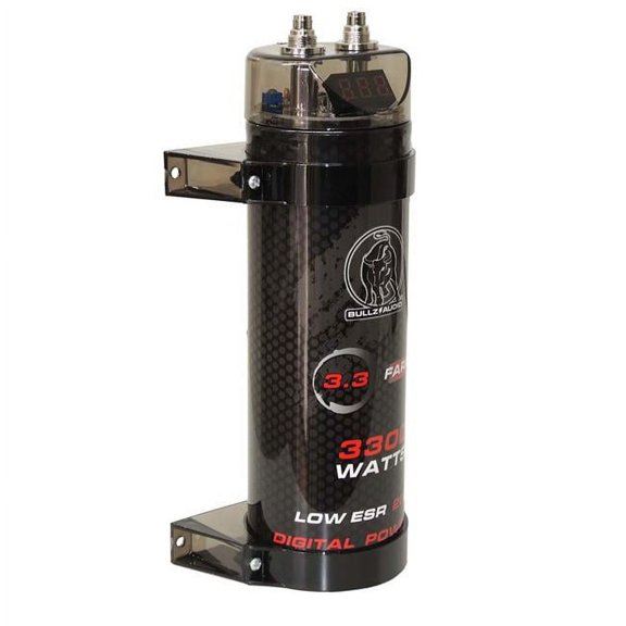 3.3 Farad Bullz Audio Capacitor with Digital Voltage Display