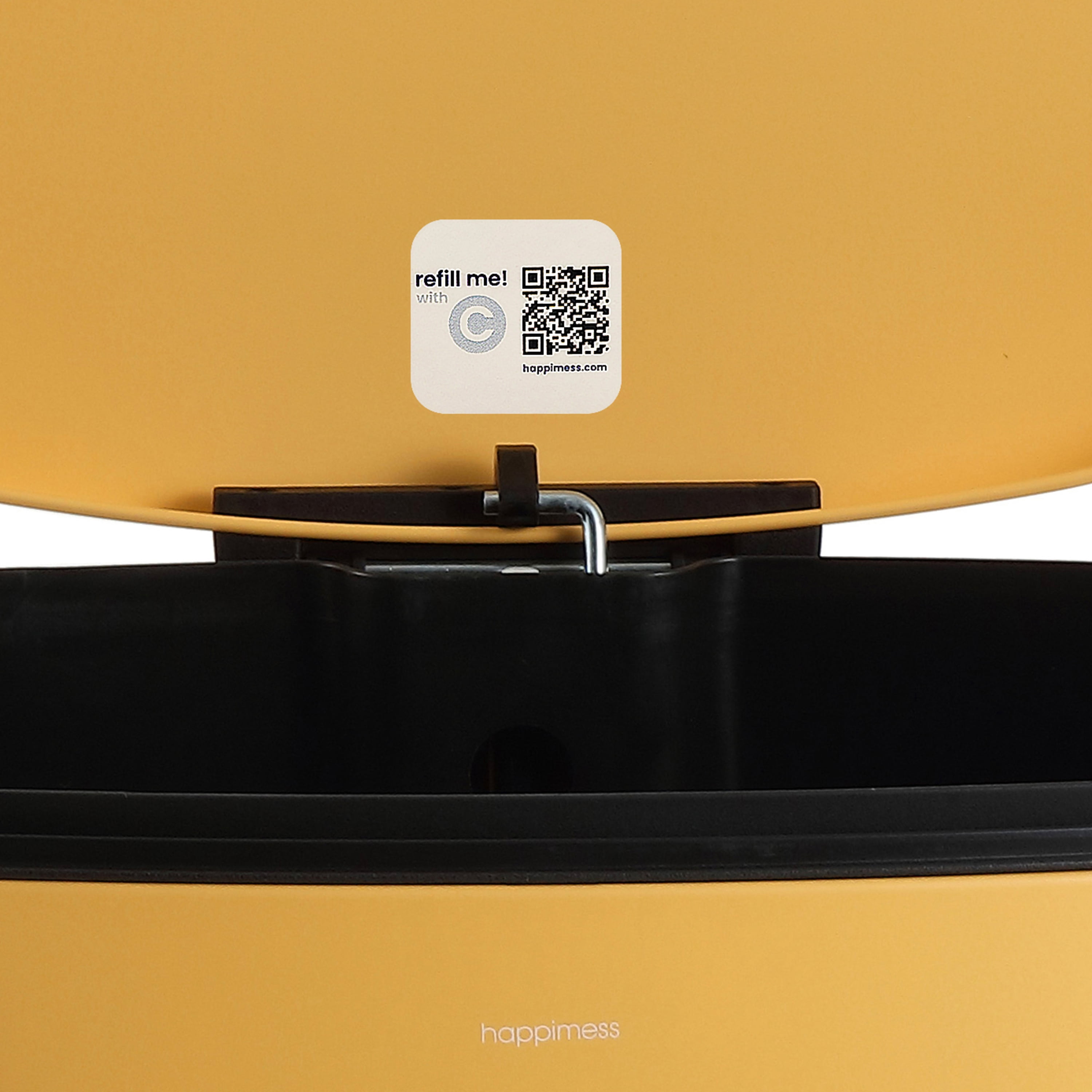 happimess Connor Rectangular 13.2-Gallon Trash Can with Soft-Close Lid and FREE Mini Trash Can, Daffodil Yellow, HPM1006L