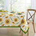 thumbnail image 2 of Sunflower Tablecloth Yellow Floral Rectangle Tablecloth, Indoor/Outdoor Waterproof Fabric Wrinkle Free Durable Rectangle Tablecloth for Rectangle Tables 60 X 84, 60 X 102, 60 X 120 Inch, 2 of 4