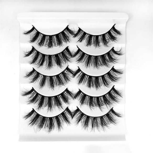 CozyQx Clearance! Eyelashes False Eyelashes Faux Mink Lashes Pack 10 Pairs 8D Dramatic Fake Eyelashes Wispy Eye Style Luxury Volume Mink Eye Lashes Multipack