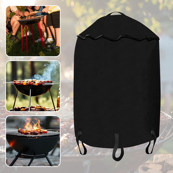 2/1 Pack Grill Cover For 22 Inch Grill Kettle BBQ Grill Cover With Hook& And Drawstring Light Material For All Season
