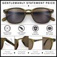 thumbnail image 5 of SA106 Classic Mens Square Sunglasses with Lightweight Frame and UV400 Polycarbonate Lenses Green Frame - Green Lens, 5 of 6