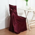 thumbnail image 5 of BalsaCircle Patriotic 50 Burgundy Solid Satin Universal Chair Covers Slipcovers Veterans Day 4th July Military, 5 of 8