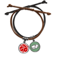 thumbnail image 1 of Casino rojo dados ilustración patron Pulsera Cuerda Mano Cadena Cuero Dinero Pulsera Unbranded M, 1 of 2