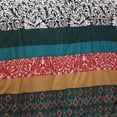 thumbnail image 3 of Lush Decor Boho Stripe Polyester Reversible Comforter, King, Turquoise/Tangerine, 7-Pc Set, 3 of 11