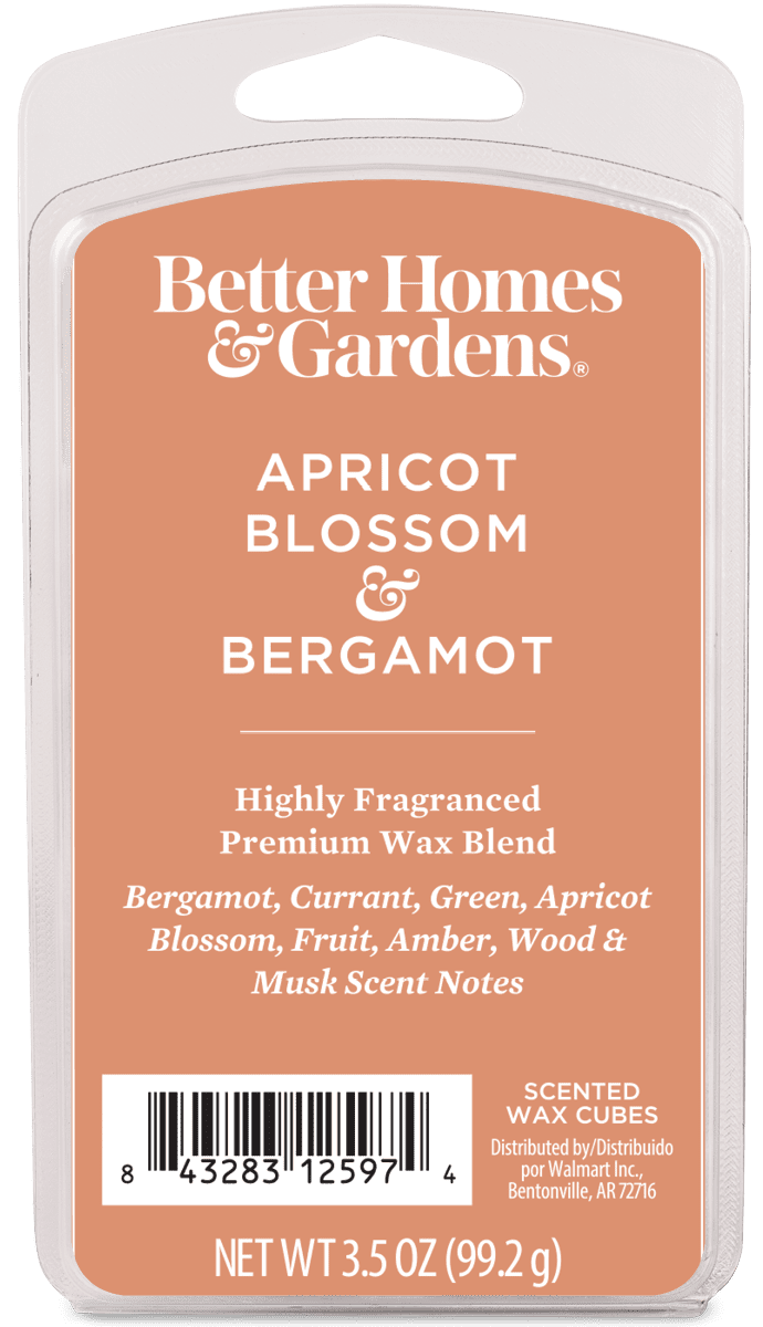 Apricot Blossom & Bergamot Premium Scented Wax Melts, Better Homes & Gardens, 3.5 oz (1-Pack)