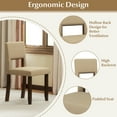 thumbnail image 6 of Yardi Yard Set of 2 Wooden Dining Chair with Acacia Wood Frame Padded Seat and Back-Beige, Dining Chairs Set, Dining Room Chair for Kitchen, Dining, Bedroom, Living, 6 of 7