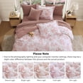 thumbnail image 4 of Juego de cama BLOOMHAVEN Queen de 7 piezas con edredón floral rosa, 4 of 9