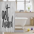 thumbnail image 3 of Sexy Red Lips Shower Curtain Get Naked Shower Curtain Set with Hooks for Couple Lover Men Women Funny Quotes Bathroom Curtains Fashion Stylish Black Red White Cloth Fabric Bathroom Decor 72x72 Inch, 3 of 6