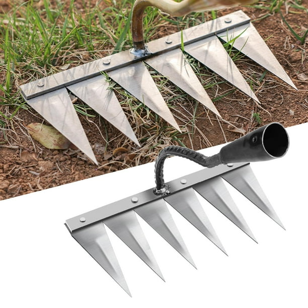 2x ing Hoe Rake Harrow Grass Removal Mixing Cement and Seeding for Industry Plowing Chopping 6 Brass 5