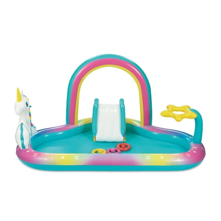 Play Day Round Inflatable Rainbow Play Center, Ages 2 & Up, Unisex