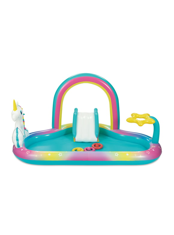 Play Day Round Inflatable Rainbow Play Center, Ages 2 & Up, Unisex