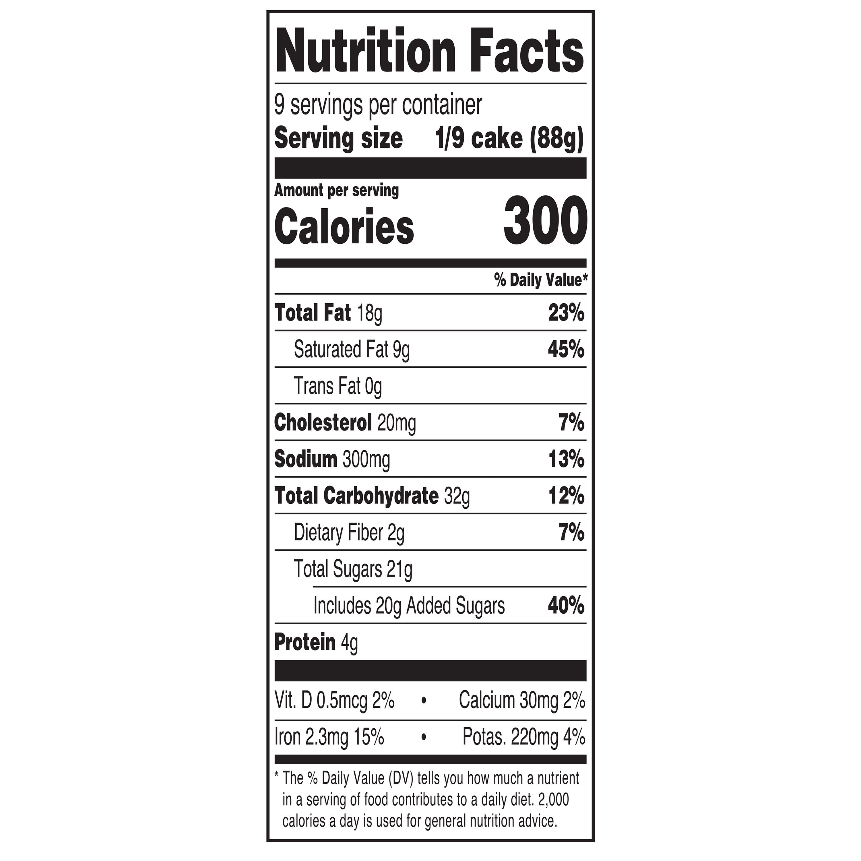 Freshness Guaranteed Chocolate Whipped 1/8 Sheet Cake, 28.2 oz (Refrigerated)
