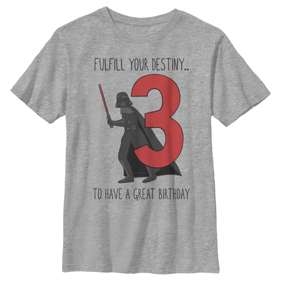Boy's Star Wars Darth Vader Have a Great 3rd Birthday Graphic T-Shirt