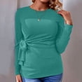 thumbnail image 2 of Olyvenn 2025 Maternity Shirts Long Sleeve Pregnancy Tops Women Casual Solid Color Cotton Pregnant Blouses Tunics Pullover Green 6, 2 of 8